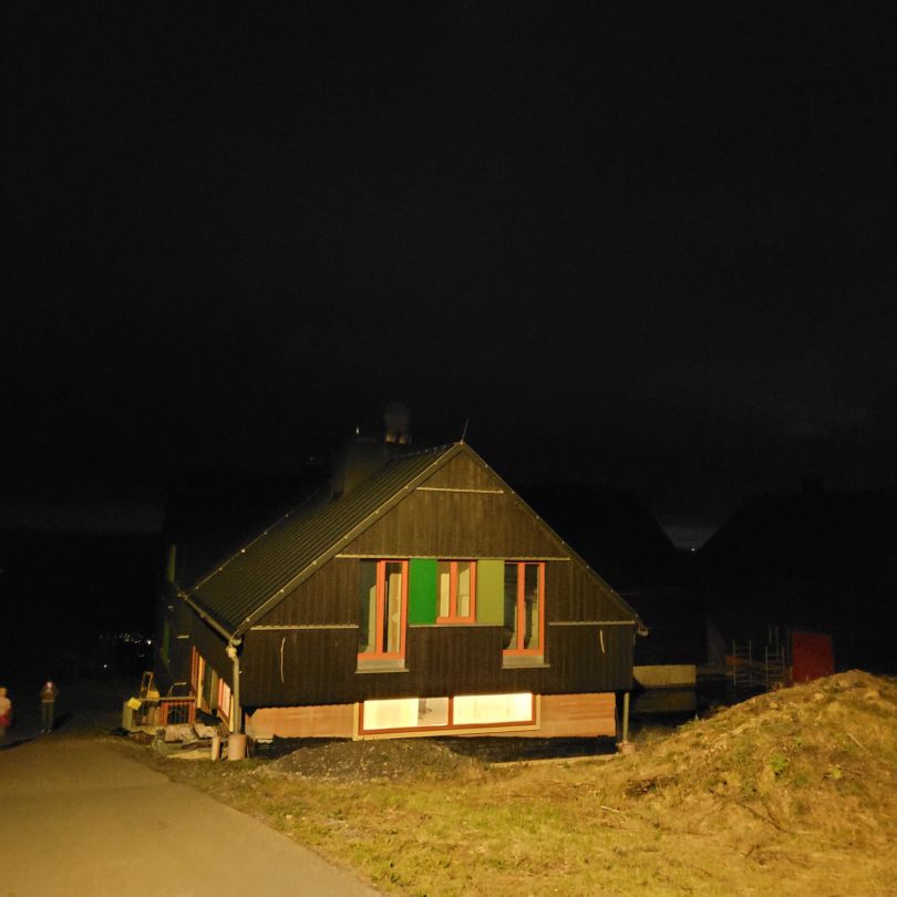 Freizeitheim bei Nacht